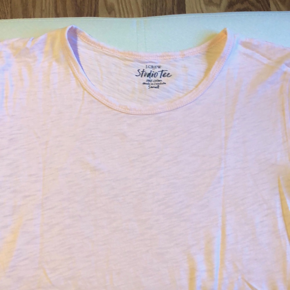 Jcrew 100% cotton pink crewneck short sleeve t-shirt, sz small, EUC